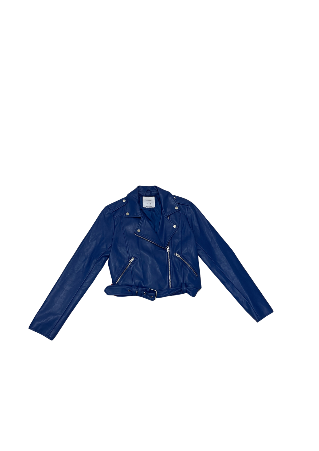 Faux Leather Biker Jacket M