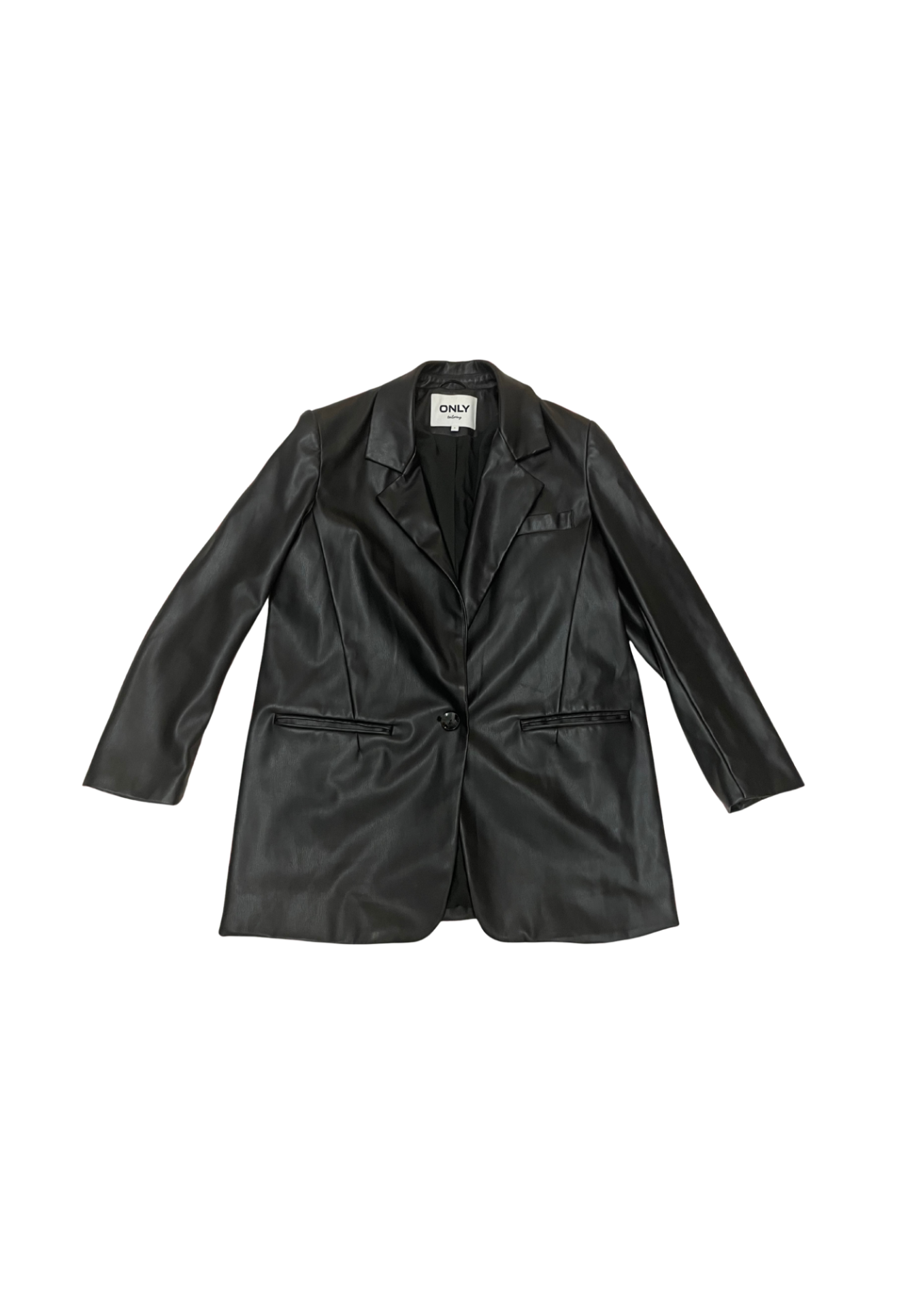 ONLY Faux Leather Blazer S