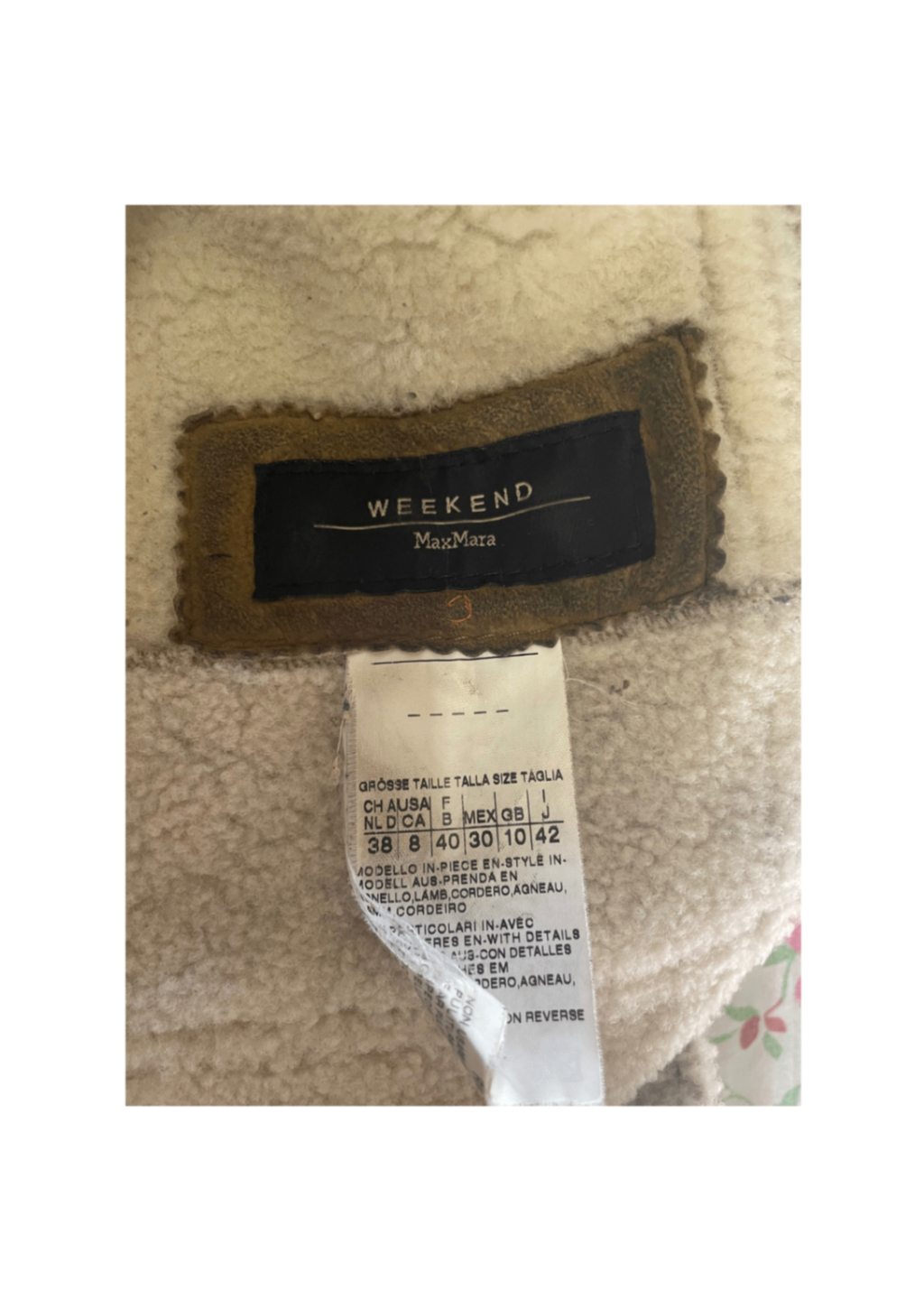 MaxMara Lamb Leather Coat 38