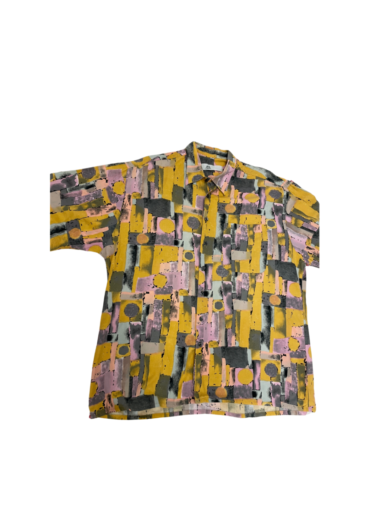 Vintage Shirt Cotton Yellow XL