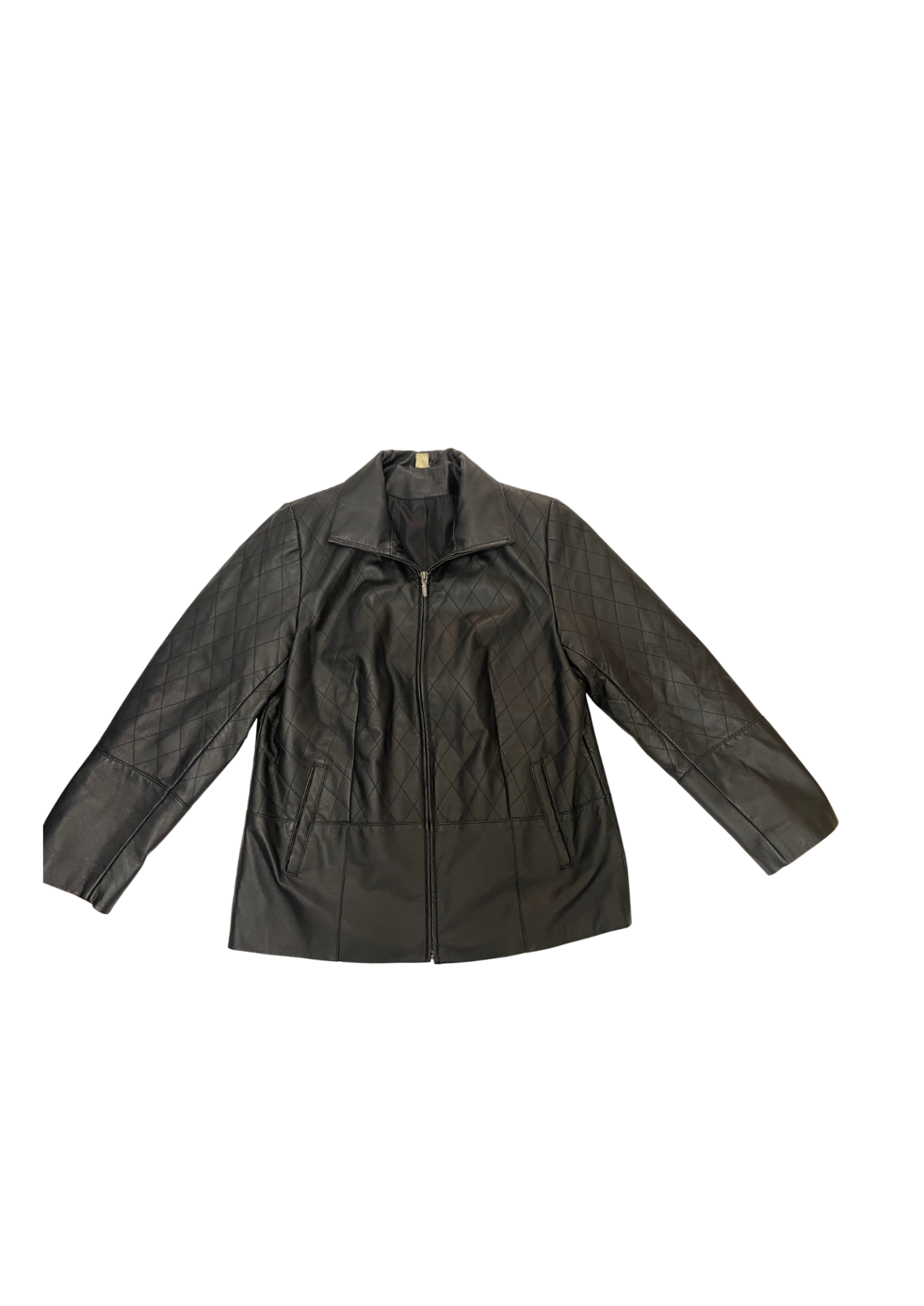 Quilted Leather Jacket M 