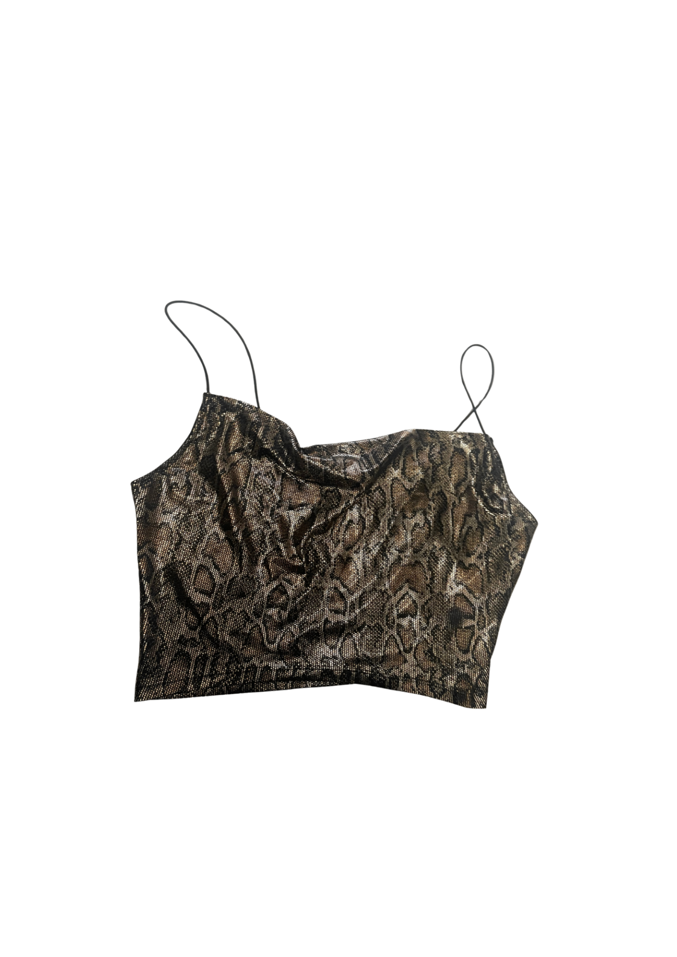 Divided Snake Print Top S