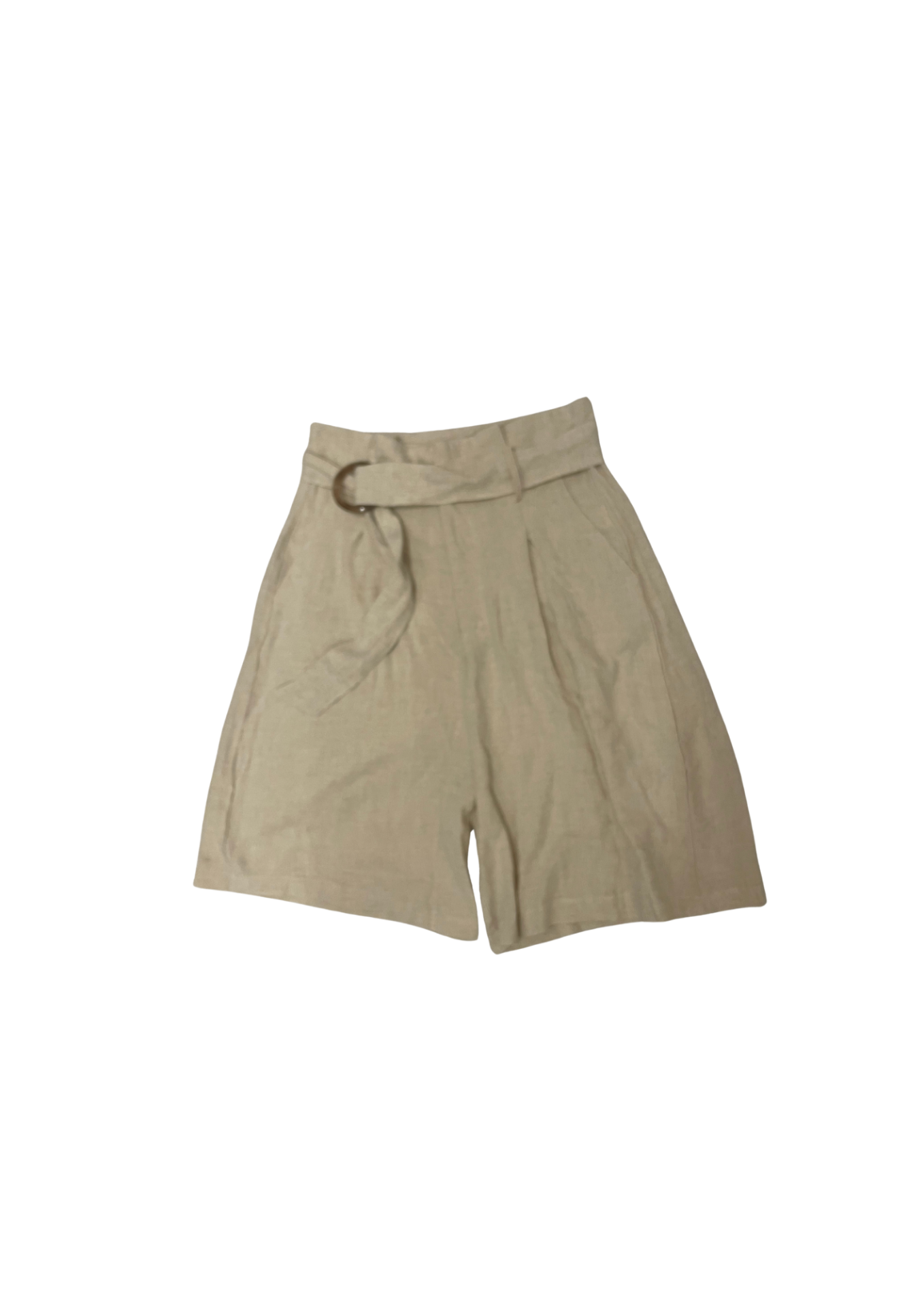 Linen Shorts High Waist M