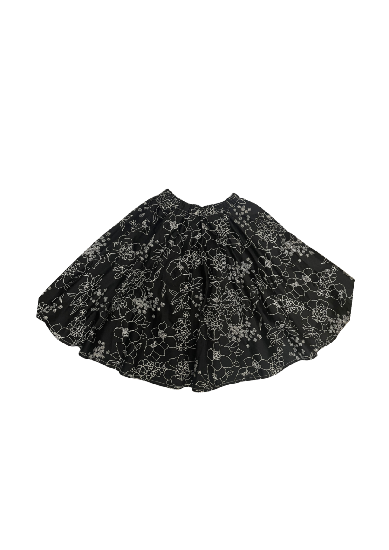 Black Flower Skirt M