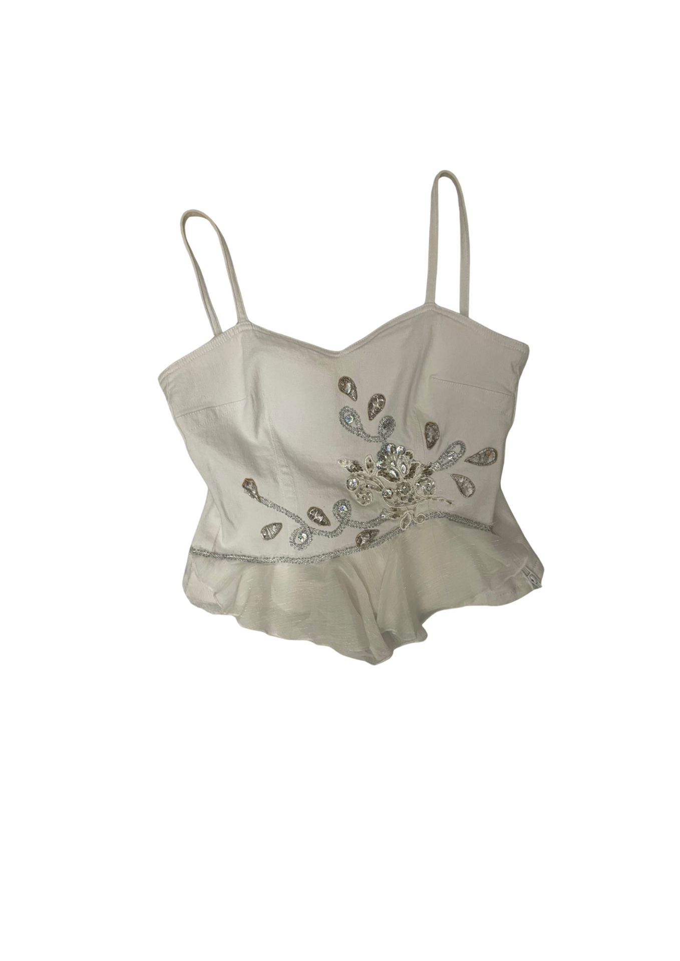 Corsage Top White M/L