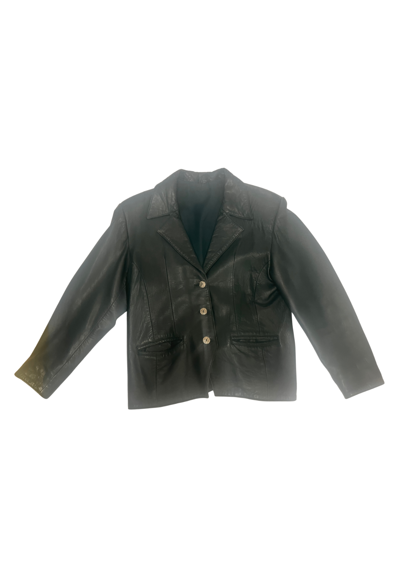 Vg. Leather Blazer M