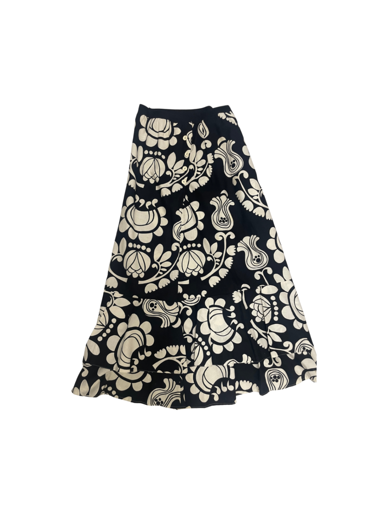 Vintage Linen Maxi Skirt S/36