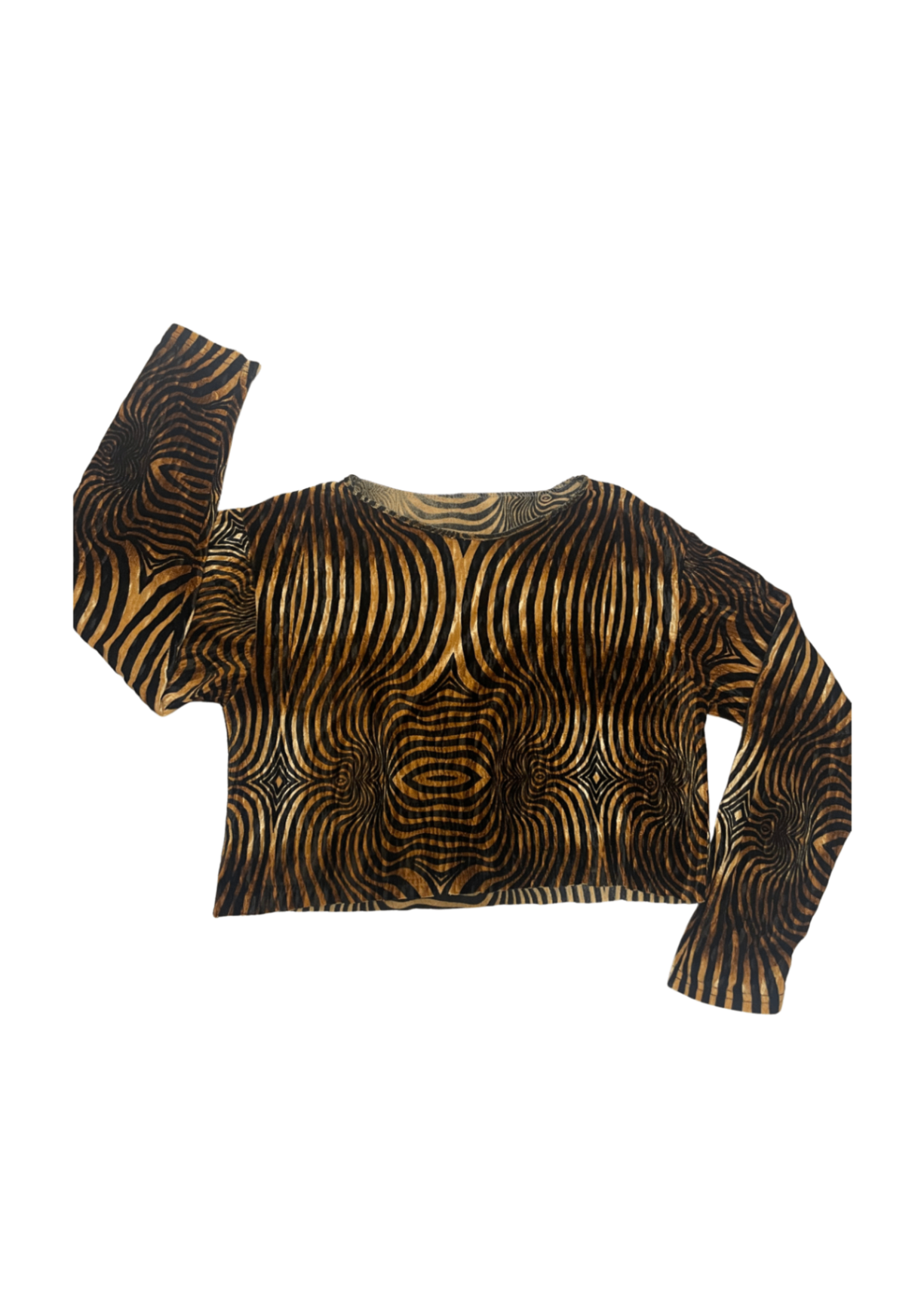 Vintage Crop Top Animal Print S/M