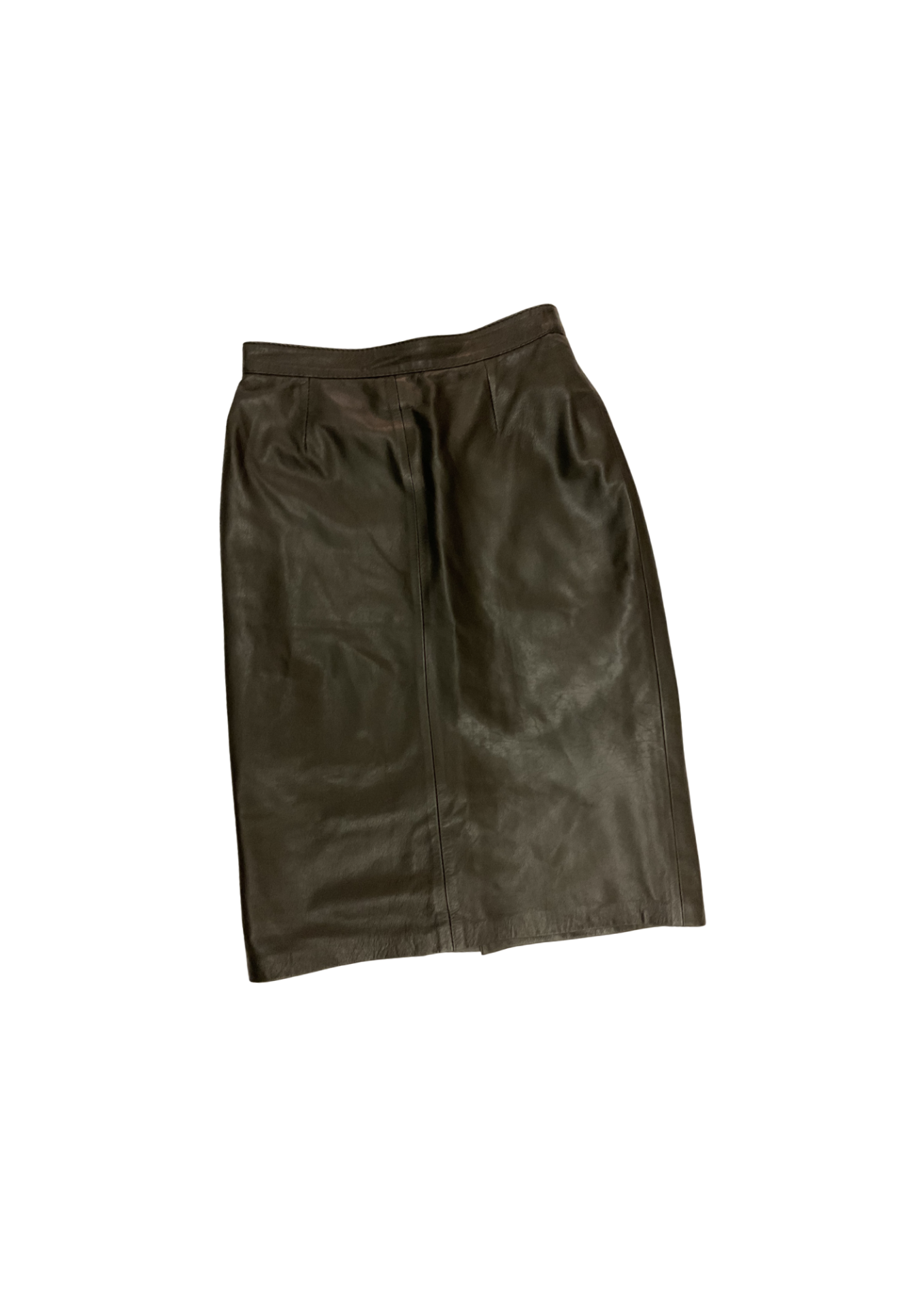 Vg. Leather Pencil  Skirt 38