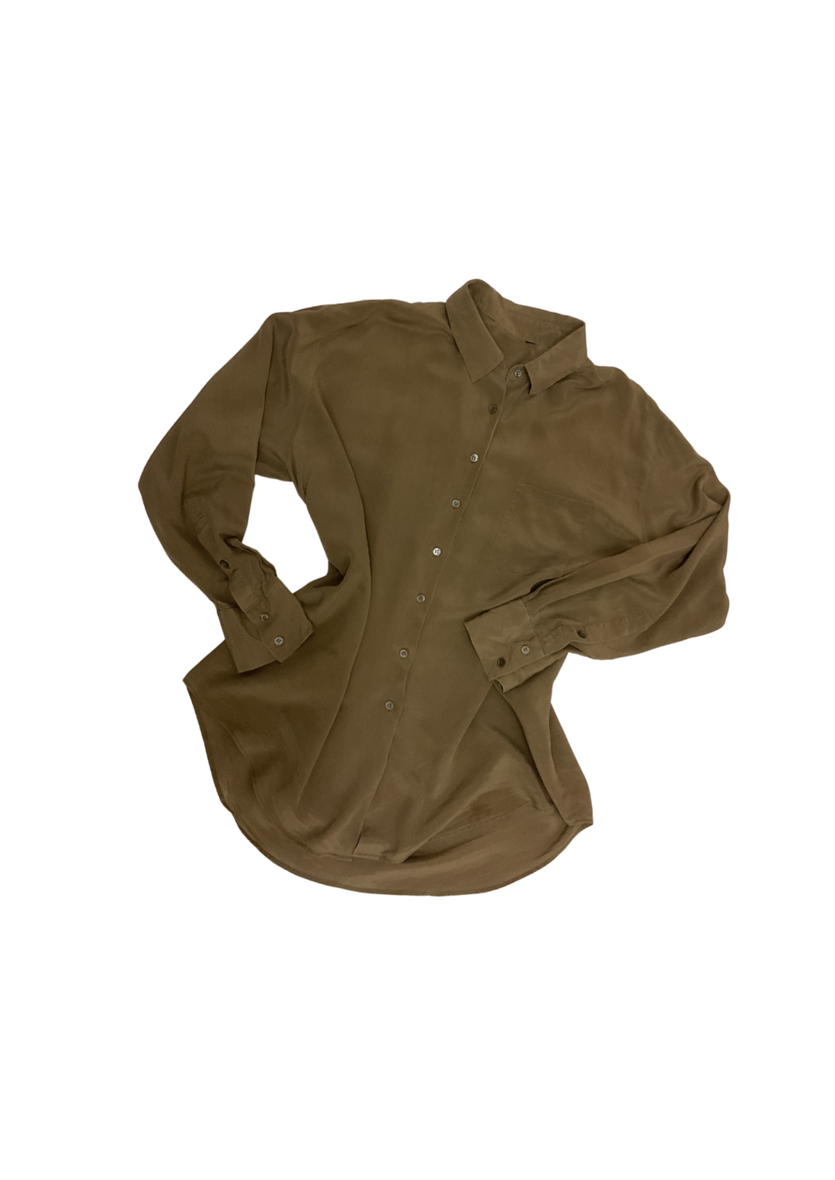 Silk Blouse Khaki M/L