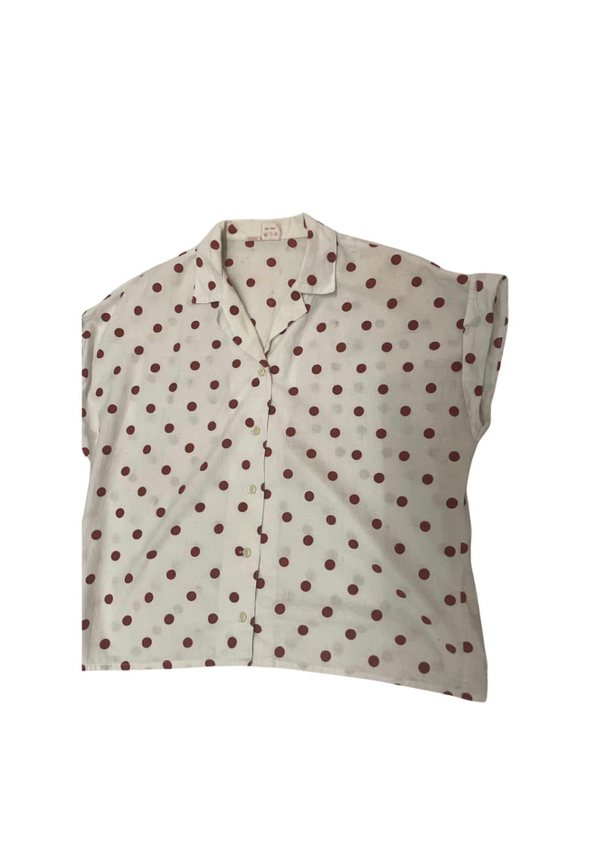 Vintage Polka Dots Shirt M