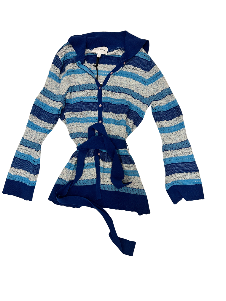 Cardigan blue white stripes S