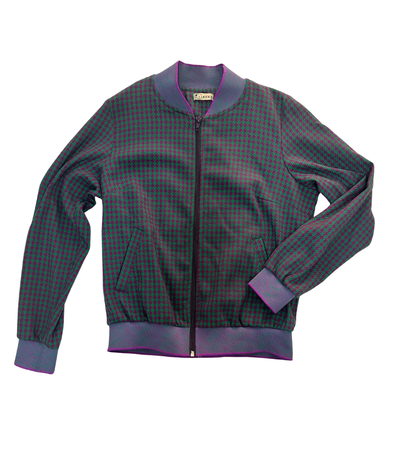 Blouson Jacket green purple S/M