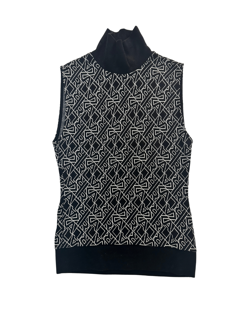 Karl Lagerfeld Turtleneck Top black white M