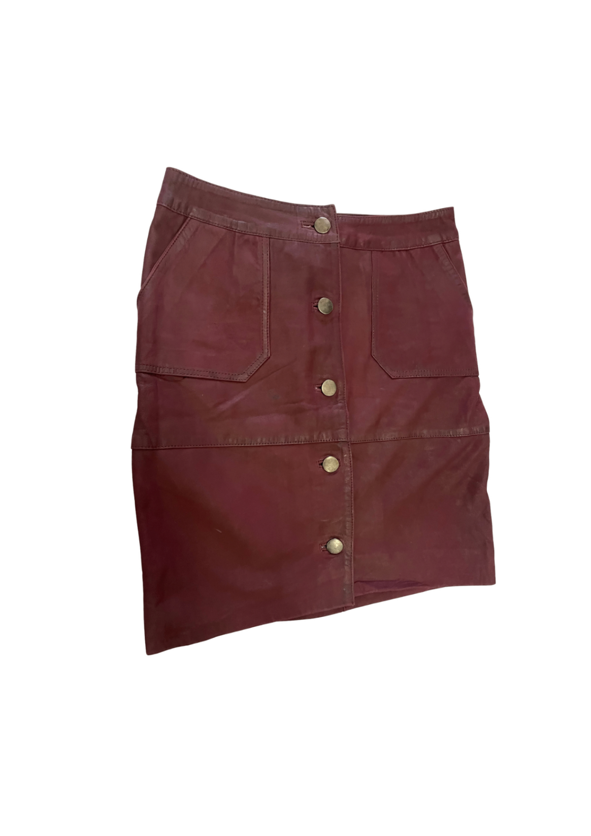 Coster Copenhagen Leather Skirt Red S