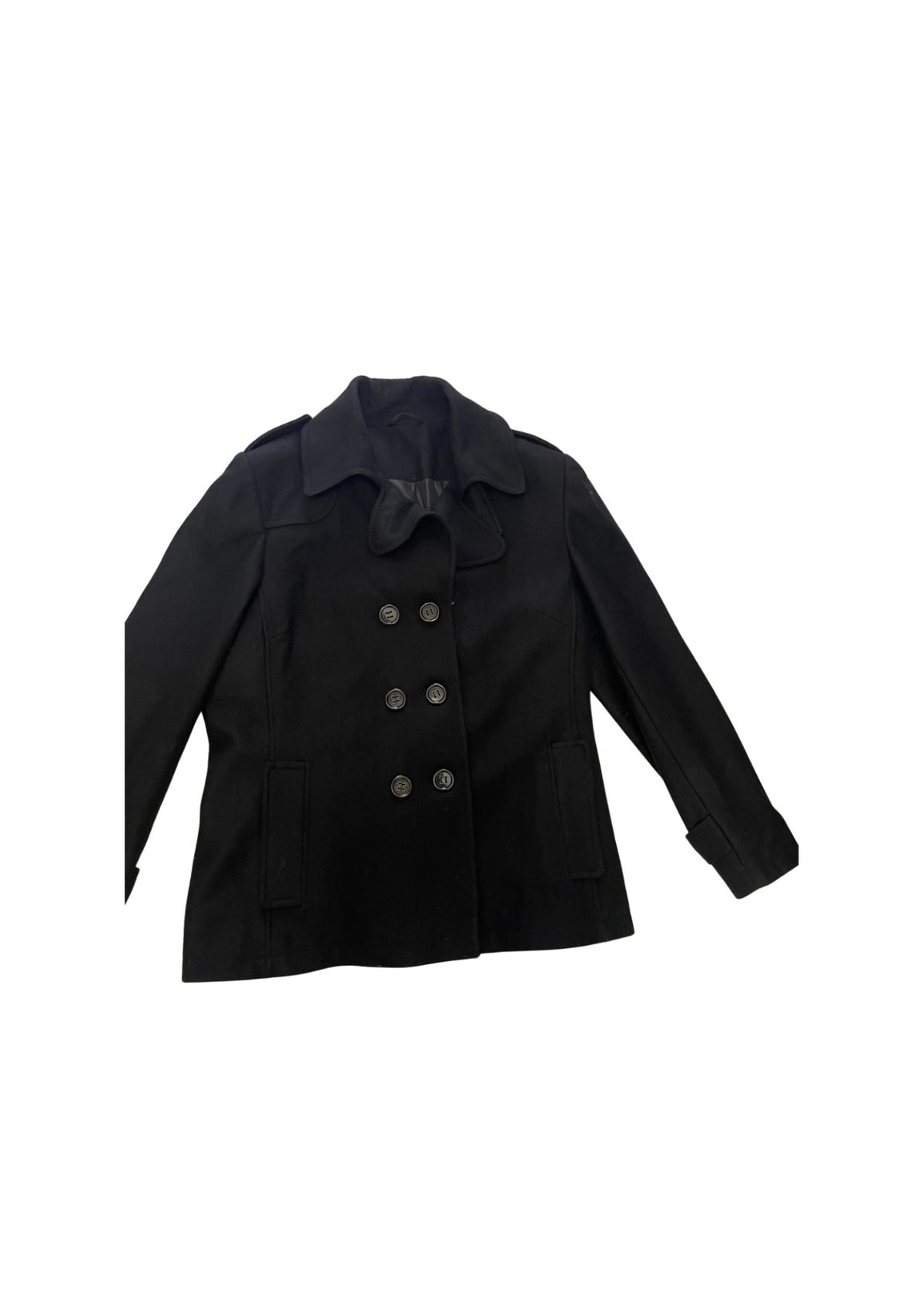 Black Wool Coat M