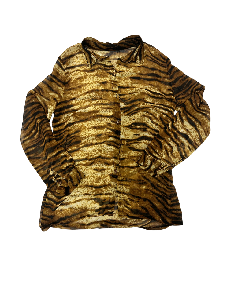 Velvet Snake Print Blouse S/M