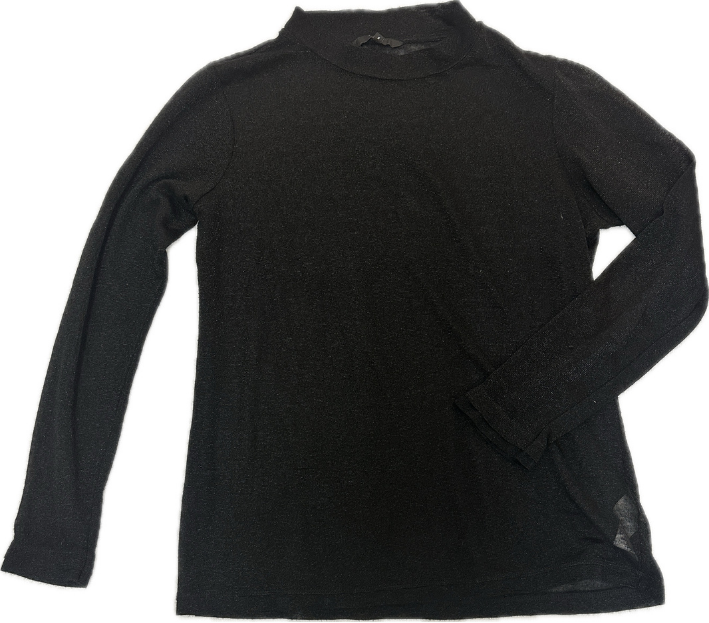 High Neck Glitter Longsleeve black L 