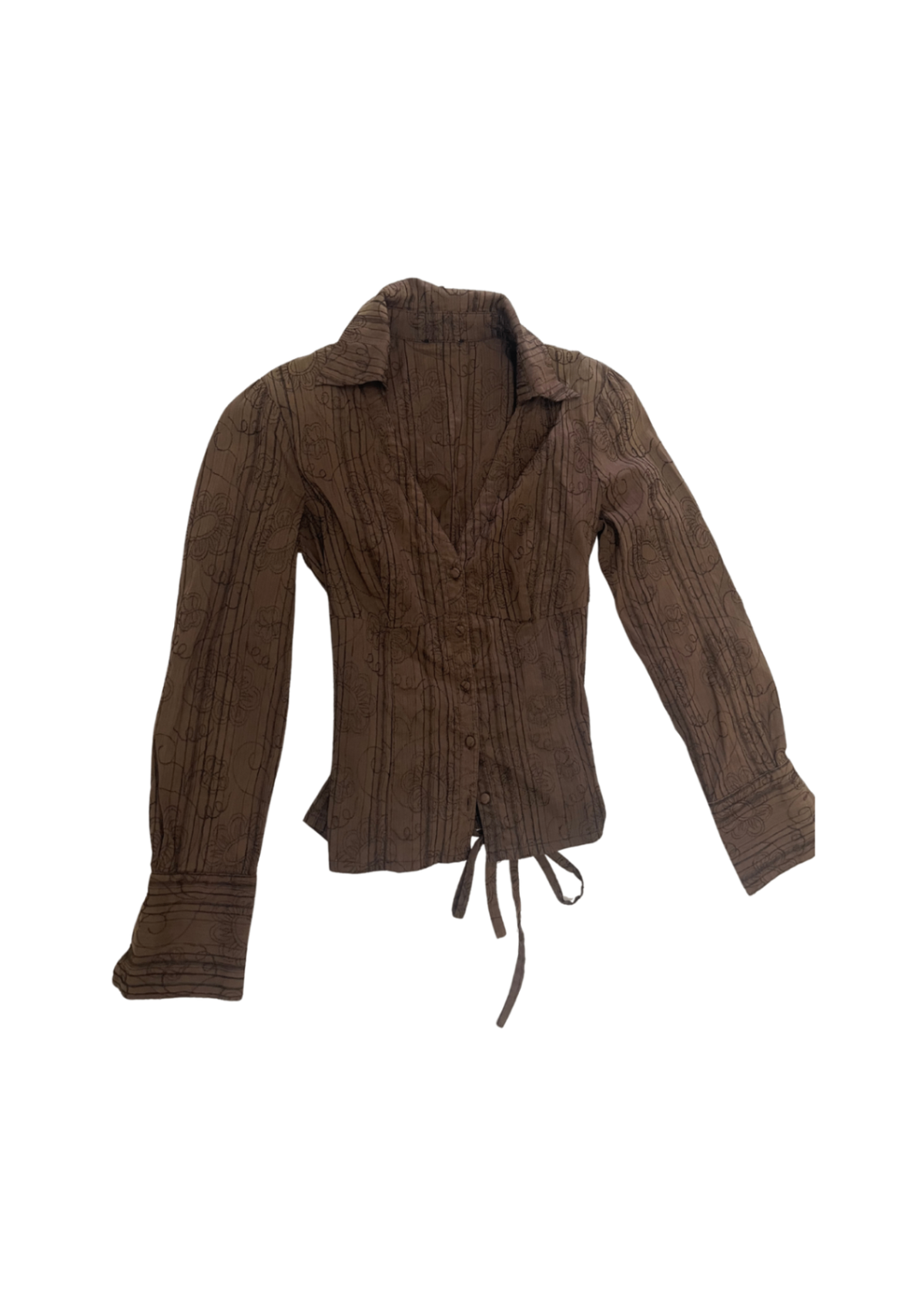 Y2K Brown Blouse M