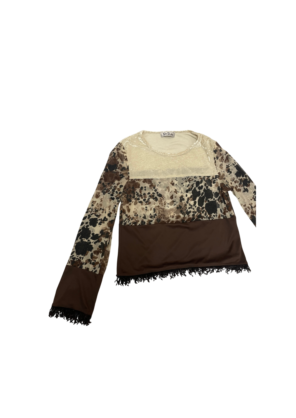 Y2K Cow Print Shirt S/M