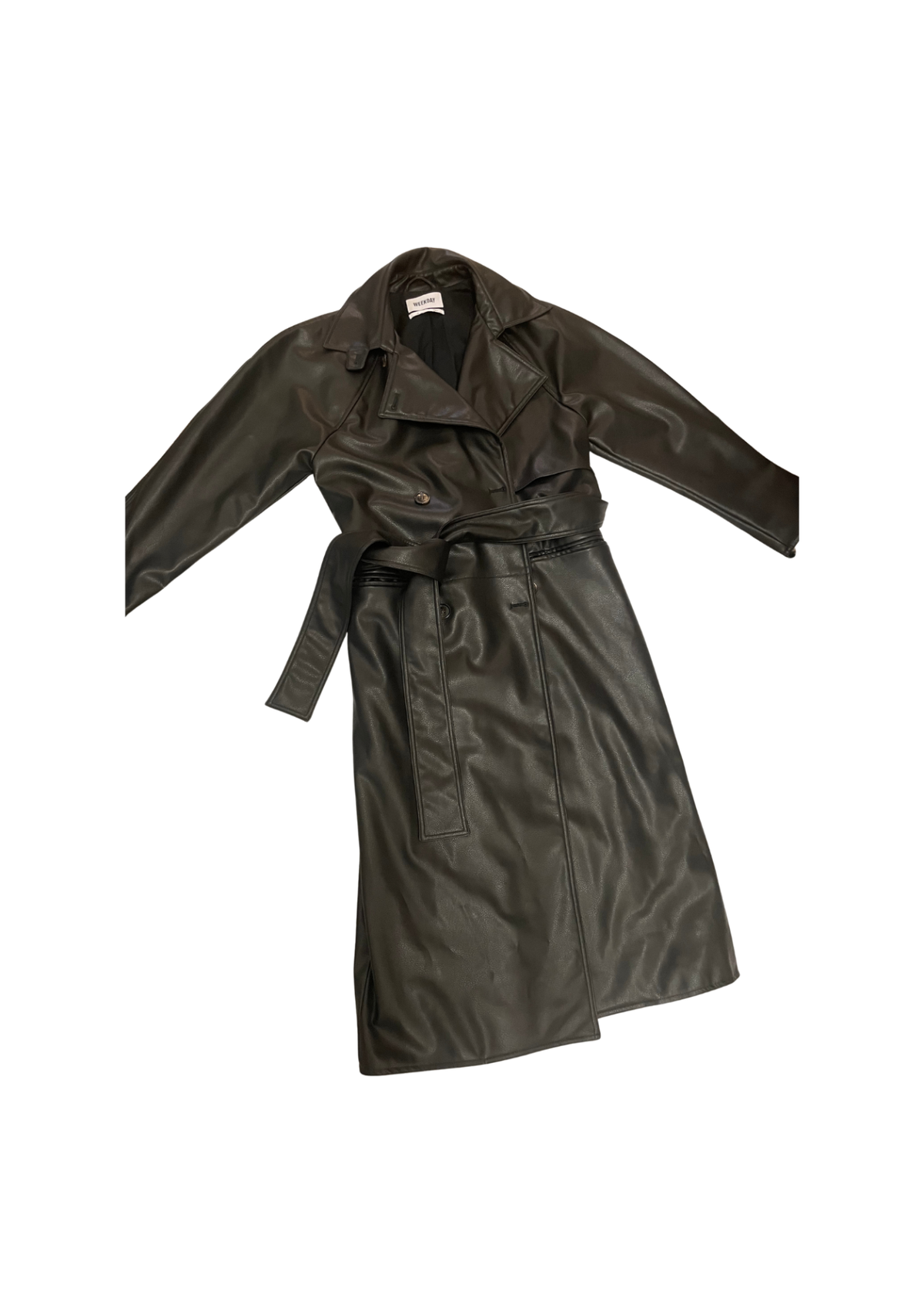 Weekday Faux Leather Coat S