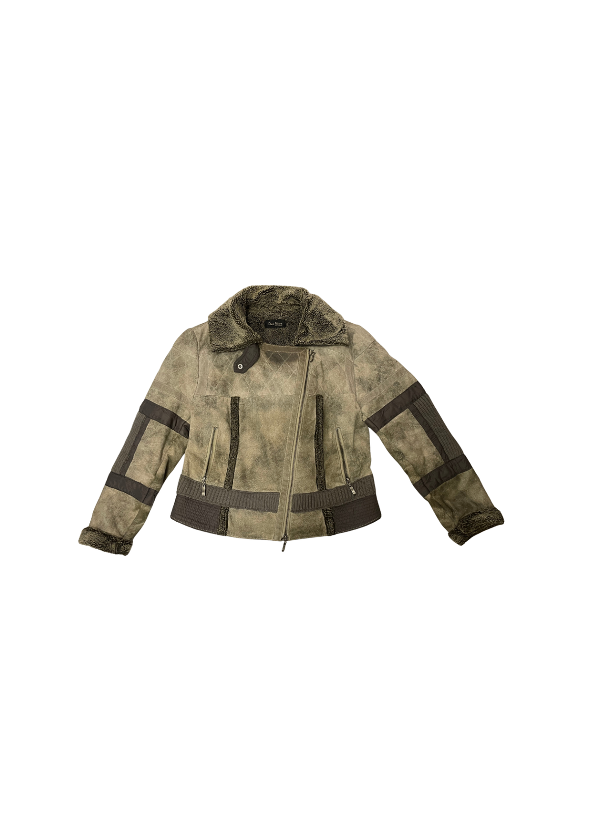 Y2K Grey Biker Jacket M